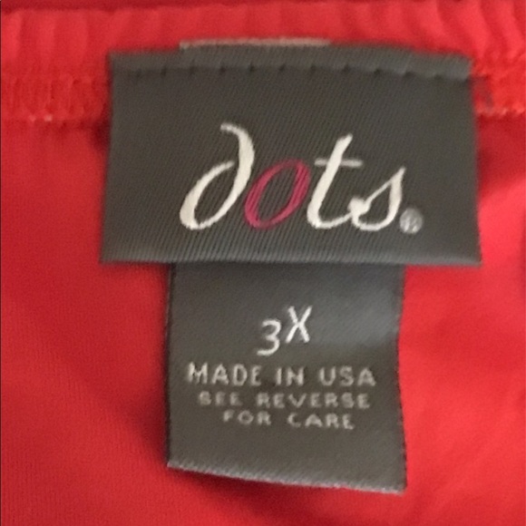 Dots Red Ruffles & Backless Top. 3X, NWOT - Picture 4 of 5